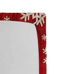 Lunarable Snowflake 2 Pack Fitted Sheet, Abstract