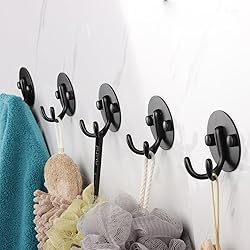 Vanloory Bath Towel Hooks, 5 Pack Double Strong