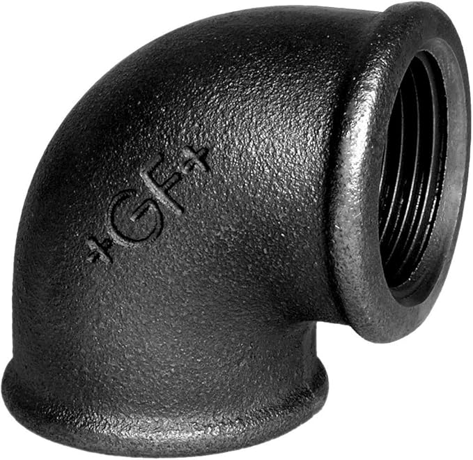 Fischer GF90 Elbow FXF 90DEG (Black) 3/4 inch Malleable Iron