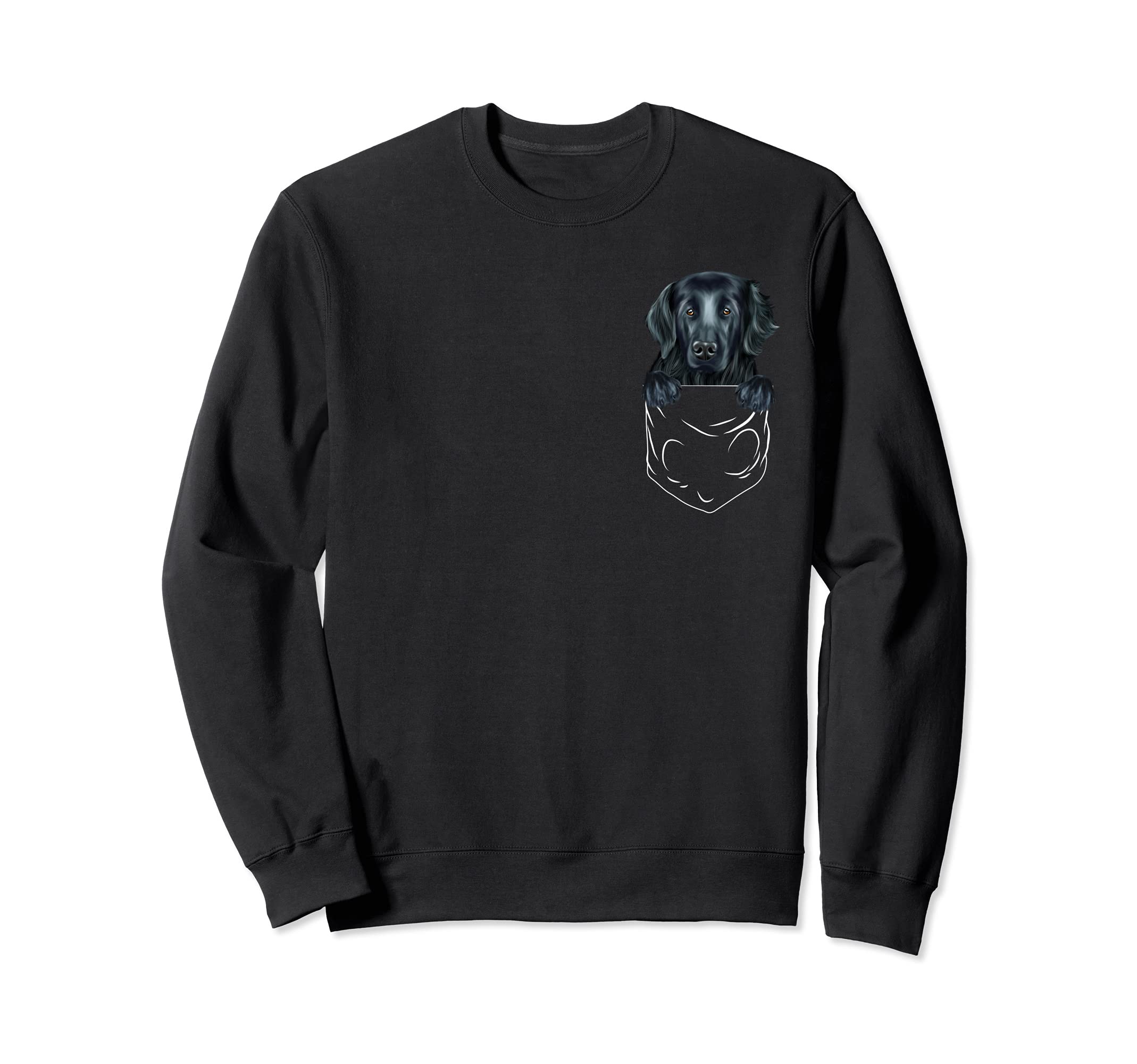 Dog In Pocket Flat-Coated Retriever Funny Dog Lover Sweatshirt
