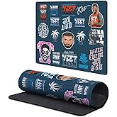 Head Case Designs Officially Licensed WWE Sticker Collage Jey USO 9.84 x 11.81 x 0.12 inches (250 x 300 mm) - S Gaming Office Desk PC Keyboard Mouse Mat Pad