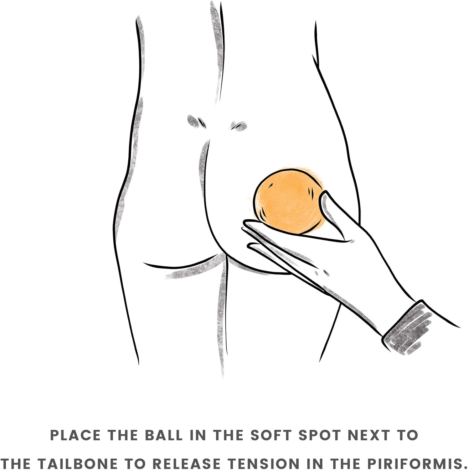 Hip Flexor Release Ball for Hip Flexor and Psoas. Pain Relief for Lower Back, Hips, Tailbone, Knees, Ankles, Feet. Deep Tissue Pressure. Easy at Home, Self Massage.: Health & Personal Care