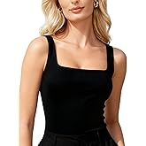 Sunzel Women's Square Neck Tank Top Fall Winter Thermal Layering Double Lined Slim Inner Wear for Sweaters & Casual Outings