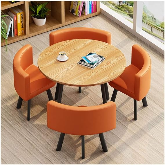 Amazon.com - Simple And Modern 1 Table 4 Chairs Leisure Solid Wood