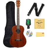 Kala MK-B Makala Baritone Ukulele Bundle with Gig Bag, Tuner, Strap, Aquila Strings, Online Lessons, Austin Bazaar Instructional DVD, and Polishing Cloth