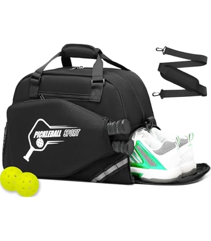 ROYALFAIR Pickleball Bags For Women Men Ladies - Unisex Sling Backpack With Accessories Paddle Cover Case Large Tote Shoulder Racquet Sports Gym Duffle Adjustable Strap Crossbody Option Pink