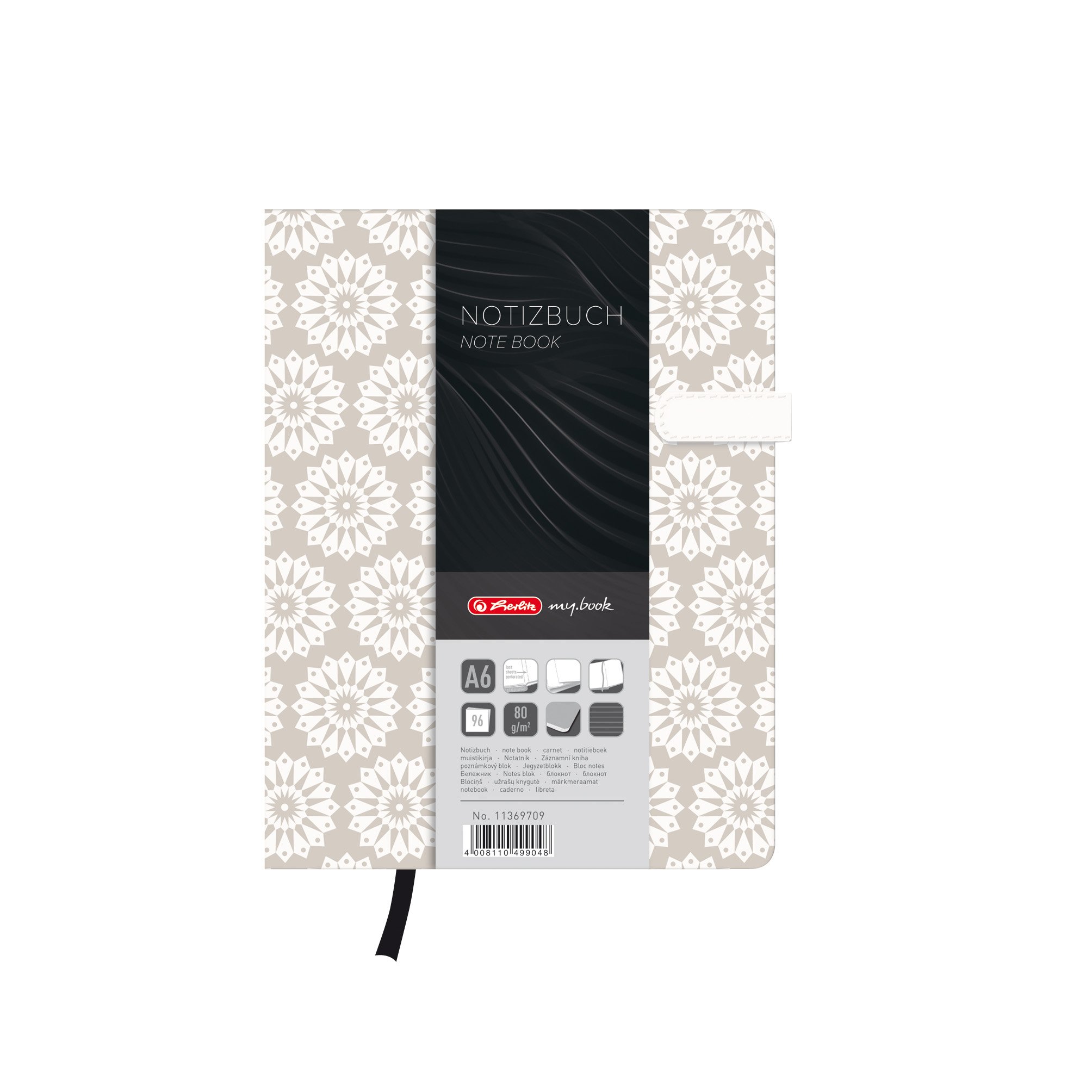 Herlitz A6 My Book Lady Pure Design Hardcover Notebook with Magnetic Closure and Pen Loop