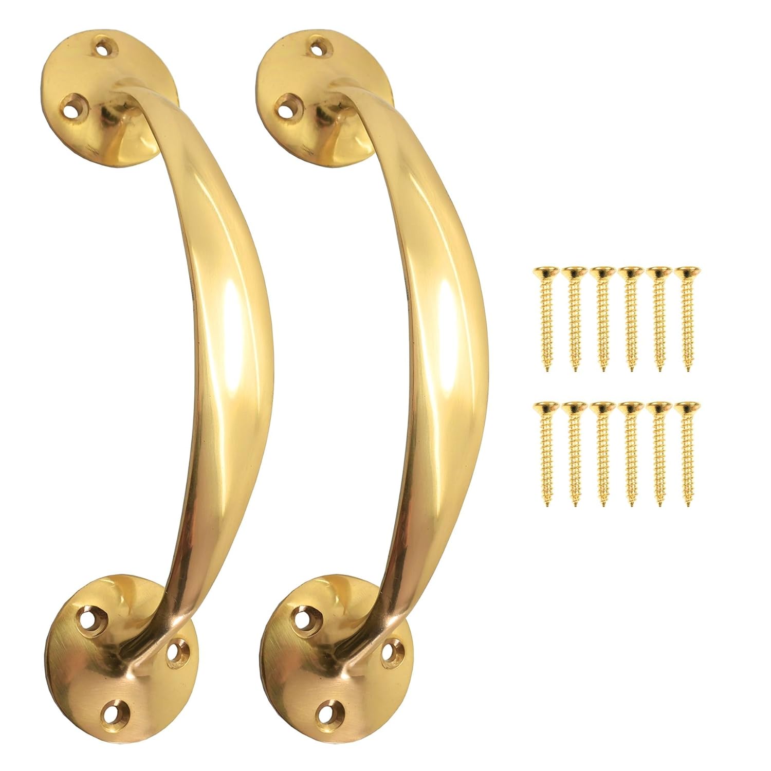 2x Polished Brass 7" Victorian Bow Pull Handles Amazon.co.uk DIY & Tools