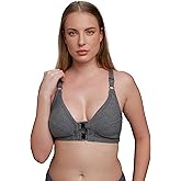 Cottonique Women's Hypoallergenic Racer Back Front Closure Support Bra Queen Made from 100% Organic Cotton
