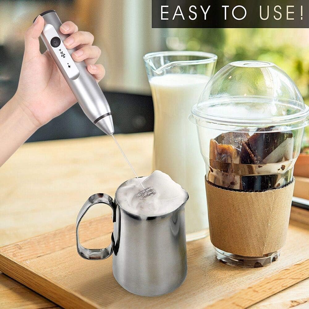Milk Frother Handheld Coffee Frother Electric Whisk With USB