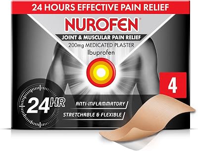 Nurofen 200mg Pain Patches 4 Pack Medicated Plasters Ibuprofen 24H Relief