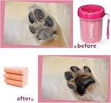 Tinioey Dog Paw Cleaner for Medium Dogs with 3 Towels | Silicone Clean Cup view 4