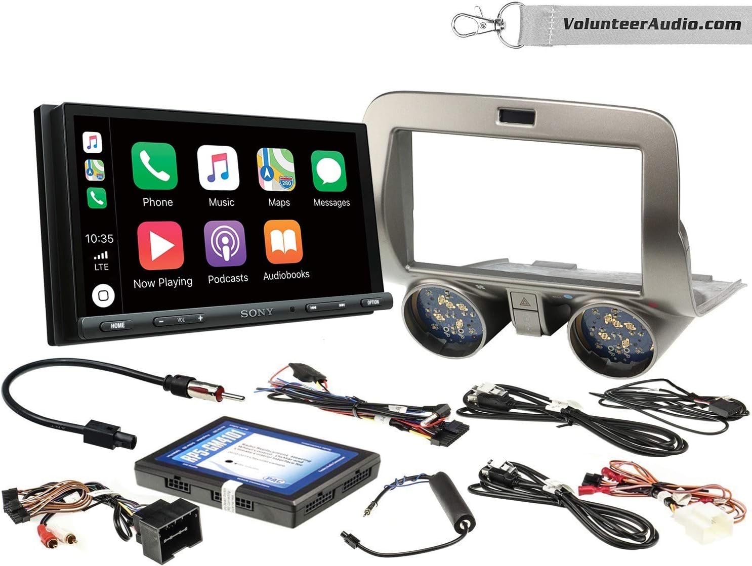 Sony XAV-AX5000 Double Din Radio Install Kit With Apple CarPlay, Android Auto, Sirius XM Ready Fits 2010-2015 Chevrolet Camaro