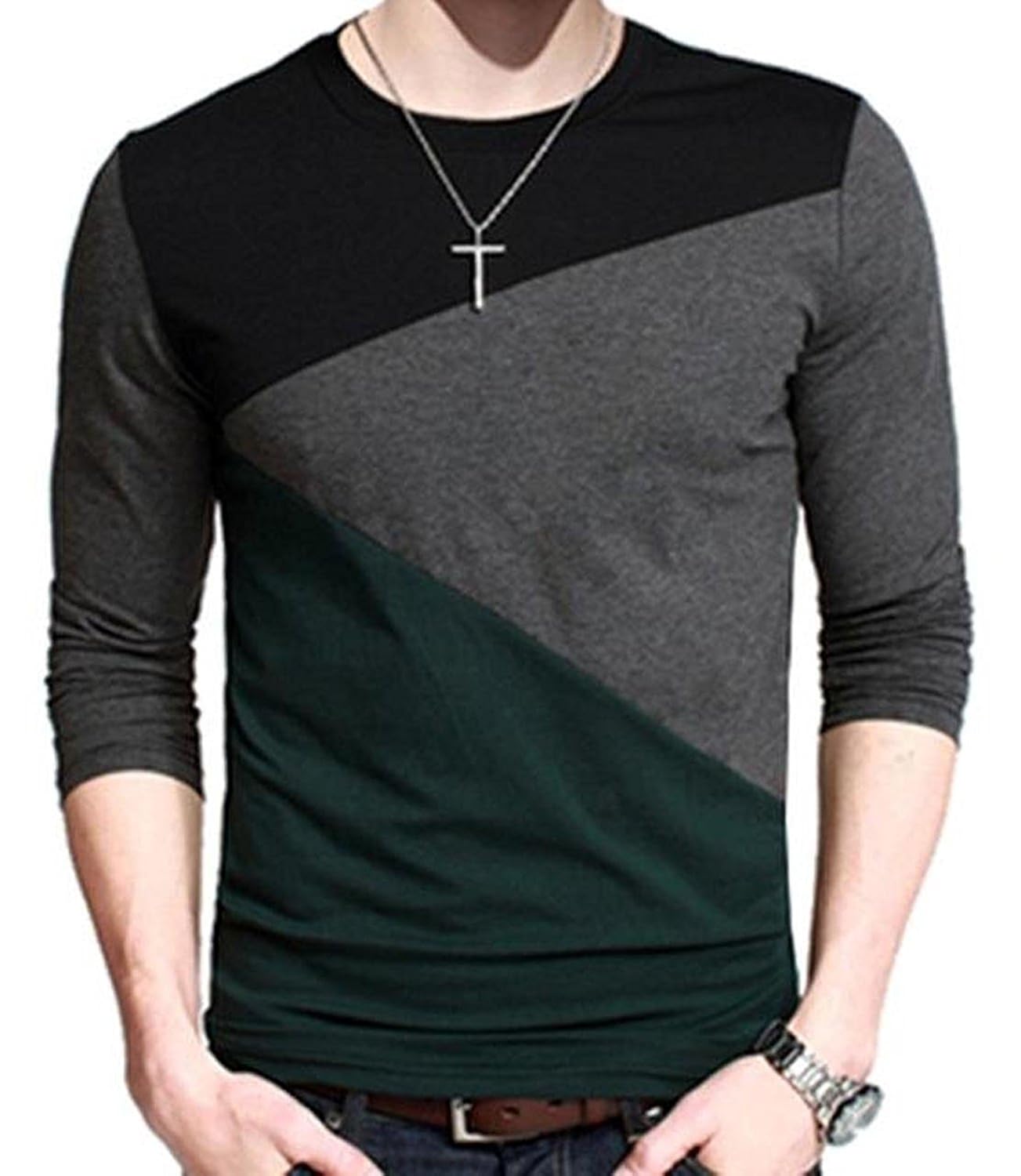 lion men's cotton round neck t-shirt