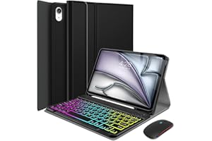 Backlit Keyboard Case for iPad Air 11-Inch M3/M2 (2025/2024), iPad Air 5/4 (2022/2020 10.9-Inch) with Screen Protector & Mous