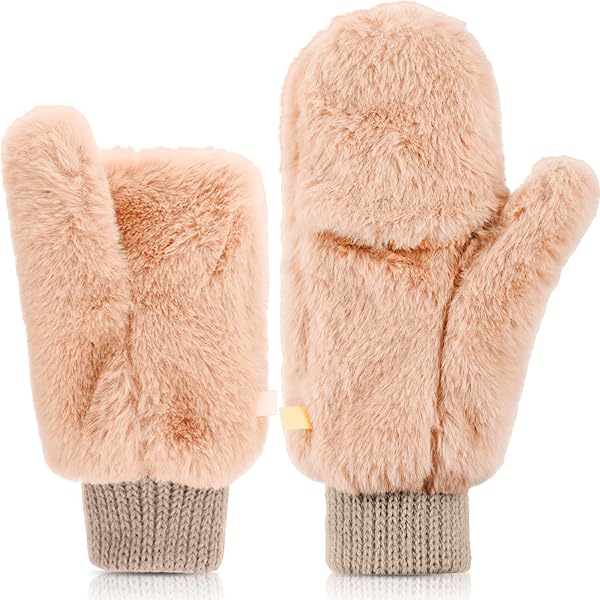 UGG Faux Fur Fingerless Mitten with Microfur Lining and Detachable