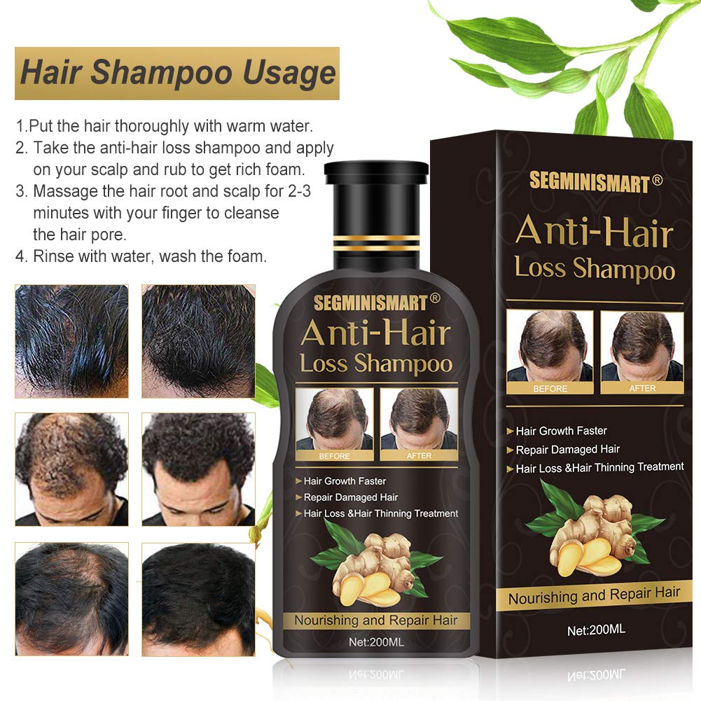 Hair Growth Shampoo,Anti-Hair Loss Shampoo,Hair Loss shampoo,Ginger Hair Care Shampoo Helps Stop Hair Loss,Promotes Thicker,Fuller and Faster Growing Hair for Men & Women: Beauty