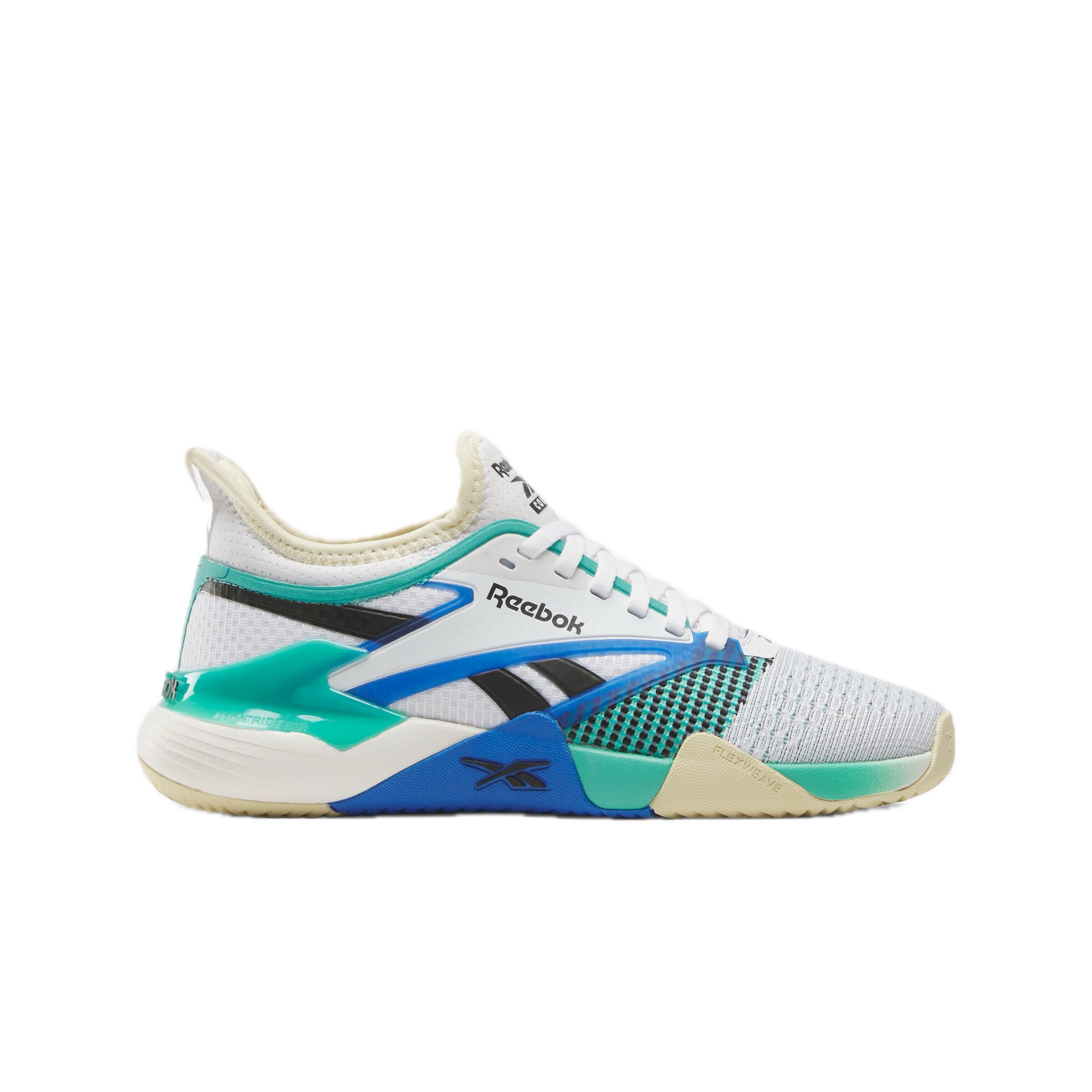 Reebok Women’s Nano Court Sneaker, Footwear White/Weathered White/Unleashed Green, 8.5
