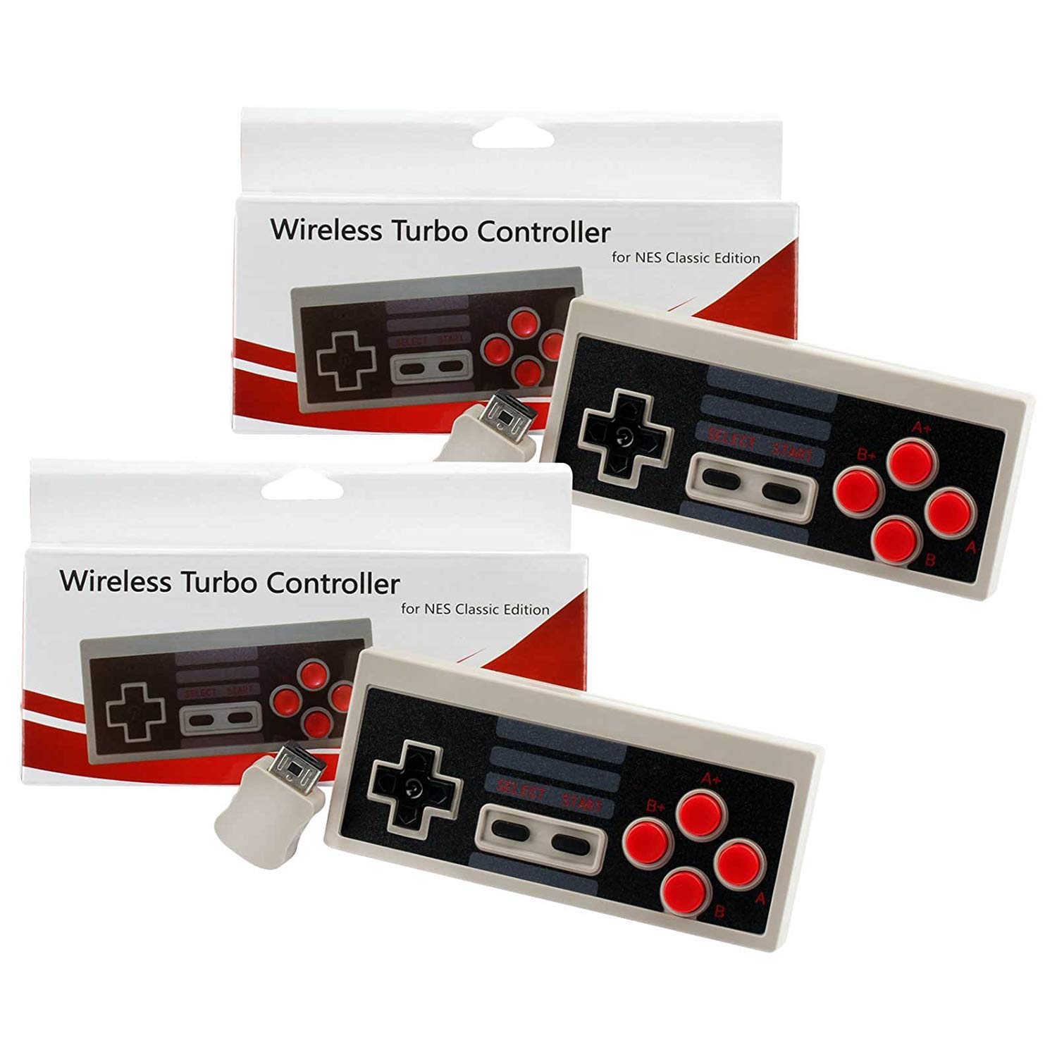 Wireless Controller for Nintendo NES Classic Mini Edition Console (2-Pack): Video Games