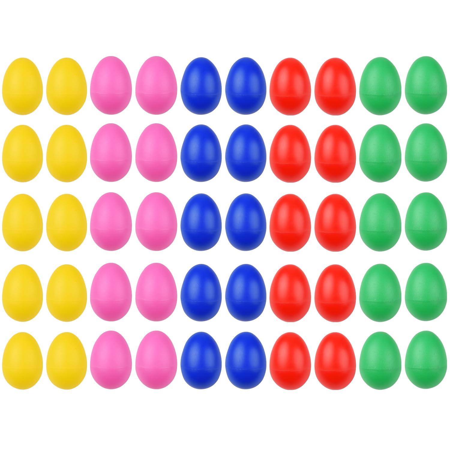 MEISH 50 Pieces Egg Shakers Percussion Eggs Musical Eggs Shakers for Party Gifts Classroom Supplies