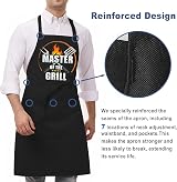 umboom Men's Funny BBQ Apron Black Chef Grilling Gift Dad Husband Boyfriend view 6