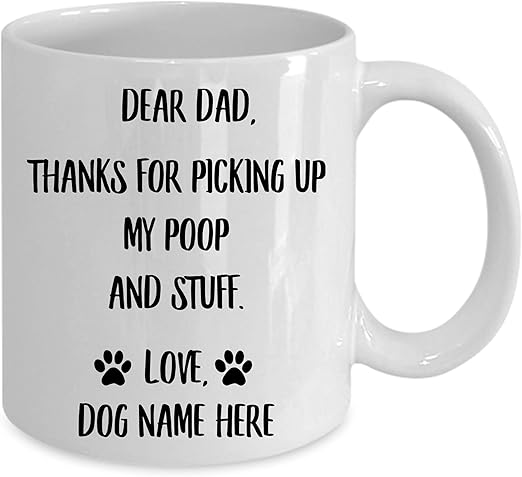 fathers day mug from dog