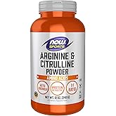 NOW Foods Sports Nutrition, Arginine & Citrulline Powder, 1:1 Ratio, Amino Acid, 12-Ounce