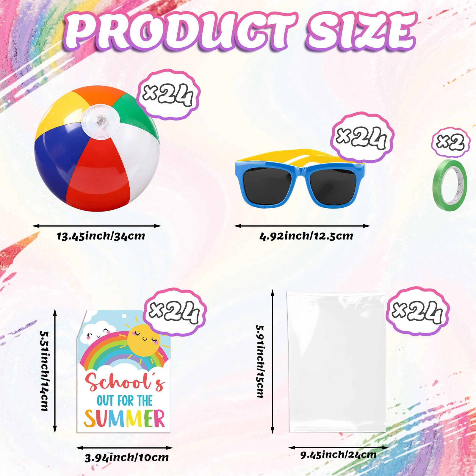 Condition photo showing New/Like New for miniinflat 96 pcs beach balls sunglass bulk summer beach party favor school out for the summer gift
