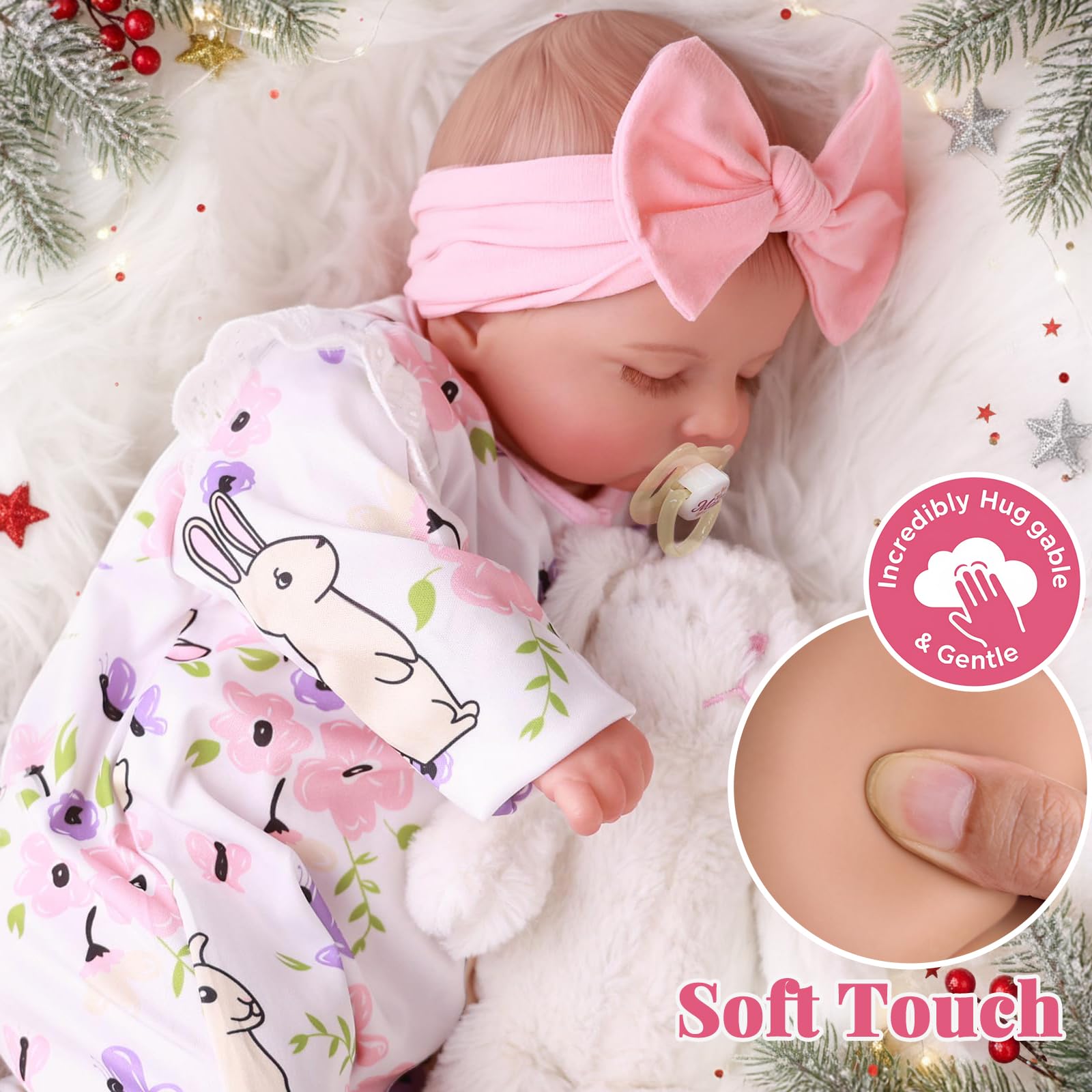 BABESIDE Lifelike Reborn Baby Dolls Girl - 20 Inch Realistic Newborn Baby Dolls with Poseable Body, Real Life Baby Dolls with Accessories for 3+ Year Old Girls Gifts, Pretend Play, Collection