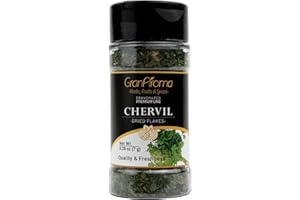 GranAroma Dried Chervil Flakes, Delicate & Mild Flavor, Perfect for Soups, Salads & Garnishes (0.28 Ounce)