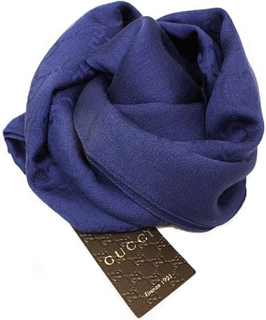 gucci blue silk scarf