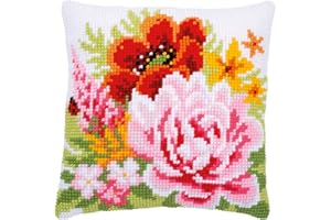 VERVACO (3PL) Needlepoint KIT FLW, Colourful Flowers