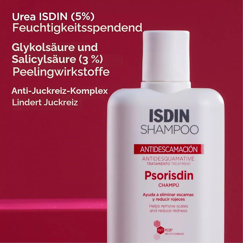 Psorisdin Anti-Schuppen Shampoo 200ml | Entfernt Schuppen (Psoriasis) und reduziert Rötungen der Kopfhaut