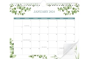JOYMIA Calendar 2024-2025 Wall Calendar.Jan 2024-June 2025.18months Monthly Calendar 11.5x14 Large Aesthetic Calendar with Julian Date for Office & Home Organizing,Classic Green