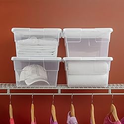 Sterilite 48-Pack Storage Box, Stackable Clear