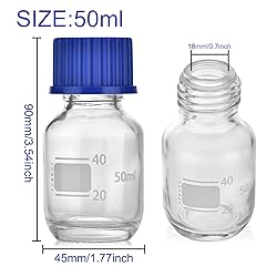 Kestun 10 Packs Reagent Media Storage Bottles, 50ml