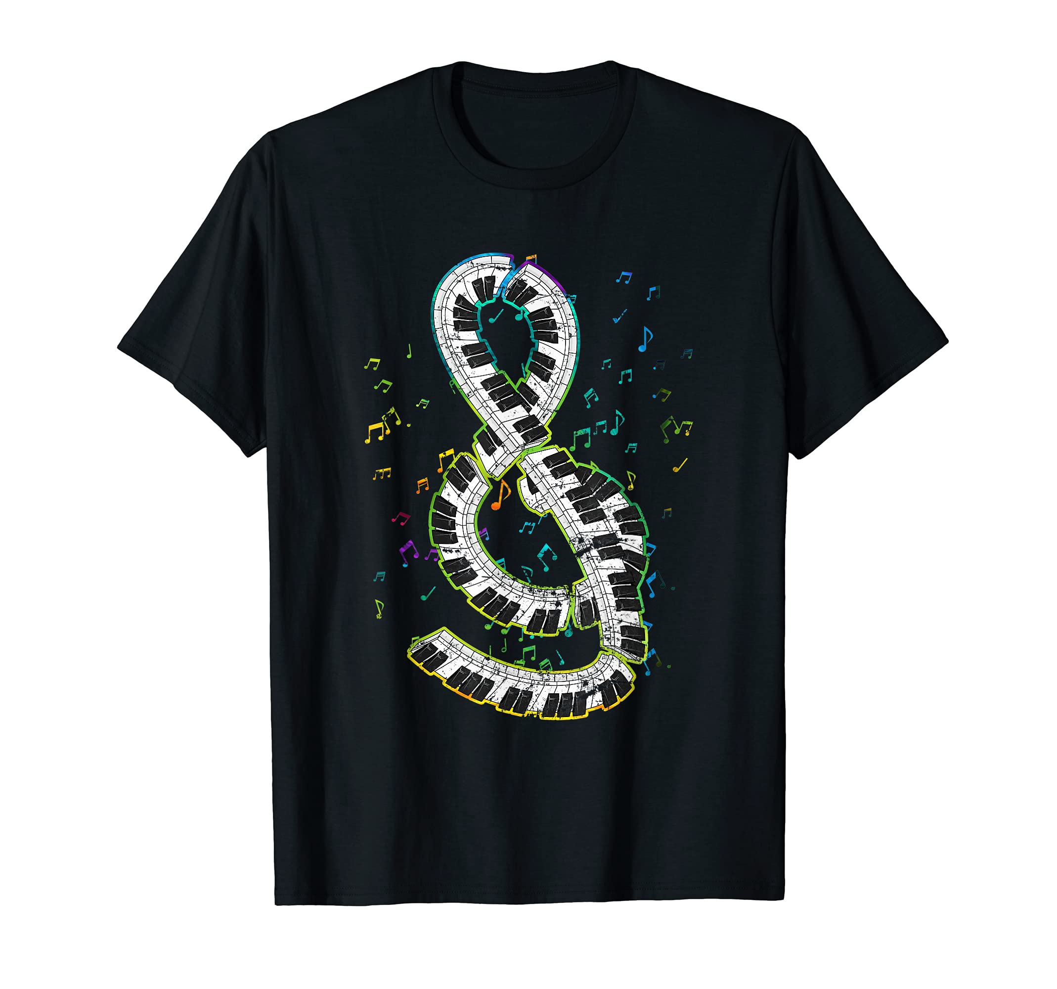 Pianist Treble Clef Classical Musician Keyboard Piano T-Shirt