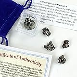 Meteorite from Space, 5 pcs Campo del Cielo from Argentina/ Educational Card & Magnifying Box, Dancing Bear Bran