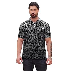 Xdceu Men's Skull Polo Shirts Hawaiian Golf Polo