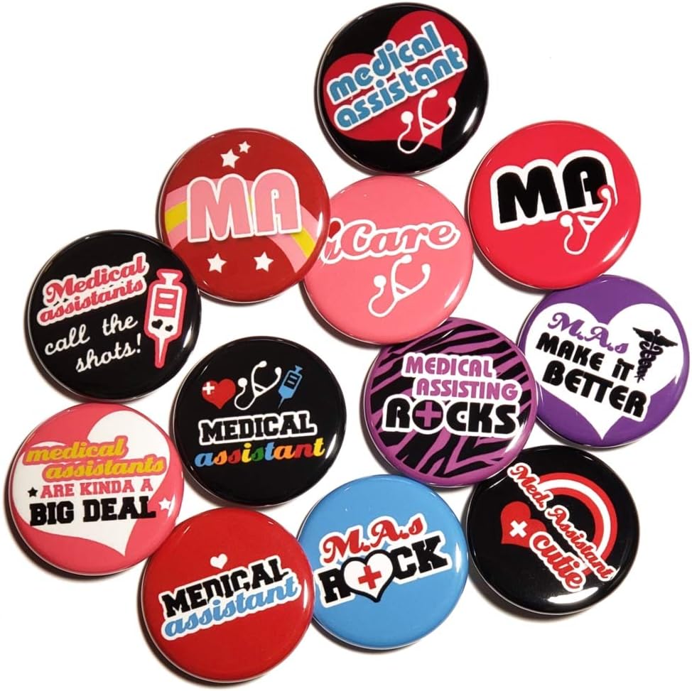 Medical Assistant Flatback (no pins) Buttons set #1