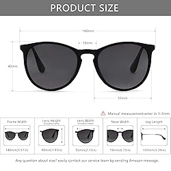 SUNGAIT Vintage Round Sunglasses for Women Men