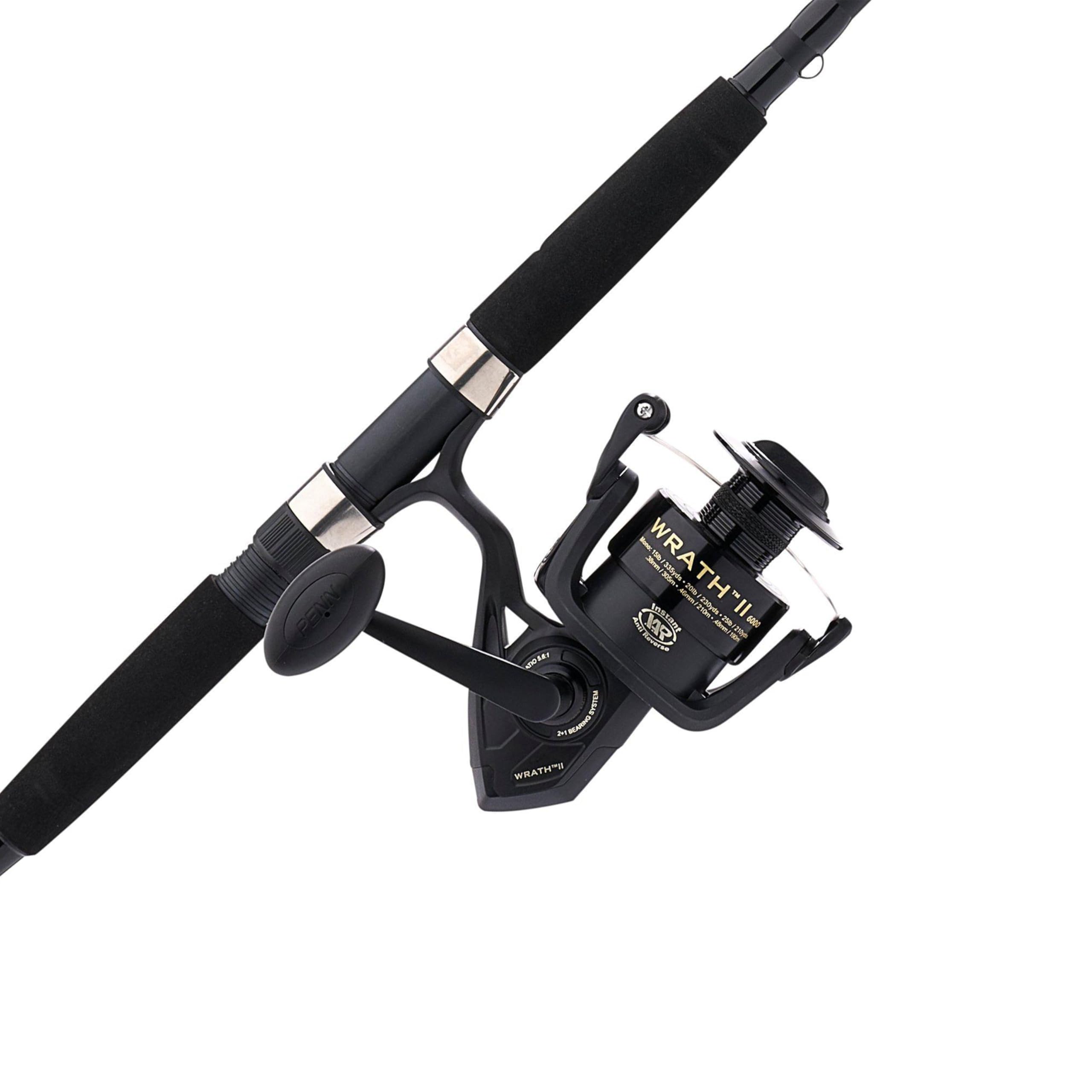 Photo 1 of ***************REEL NOT INCLUDED*************
PENN 9' Wrath II Fishing Rod and Spinning Reel Combo, Size 6000, Medium Heavy Power, Moderate Fast Action, Corrosion-Resistant Graphite Construction, Lightweight and Durable