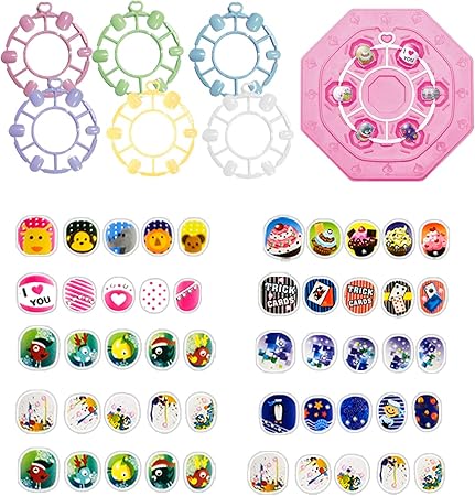 Amazon Haomark Diyキッズネール ネール ネールシール マニキュア おもちゃ アクセサリー 女の子向け キッズファッション ガールズファッションデザイン Diyおもちゃ 知育玩具 手作り Diyセット 大工さん おもちゃ