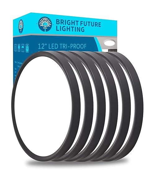 6PACK 12 INCH FLUSH MOUNT CEILING LIGHT, 24W...