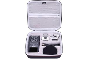L LTGEM LTGEM EVA Hard Case for Zoom H6 ALL/Zoom H6 Six-Track/Zoom H6essential / Zoom H4essential Portable Recorder. Fits Charger, Cable and Other Accessories