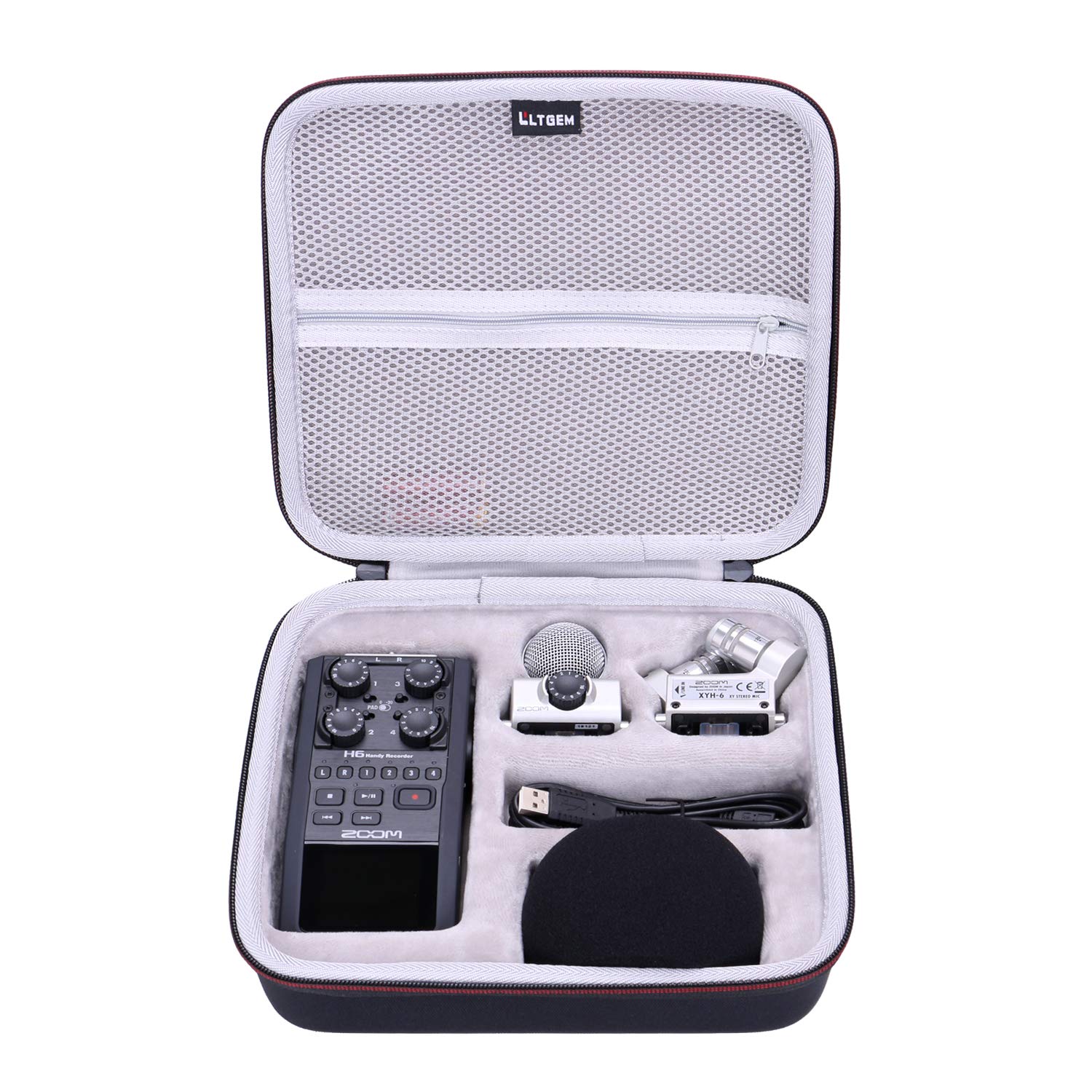 LTGEM EVA Hard Case for Zoom H6 ALL/Zoom H6