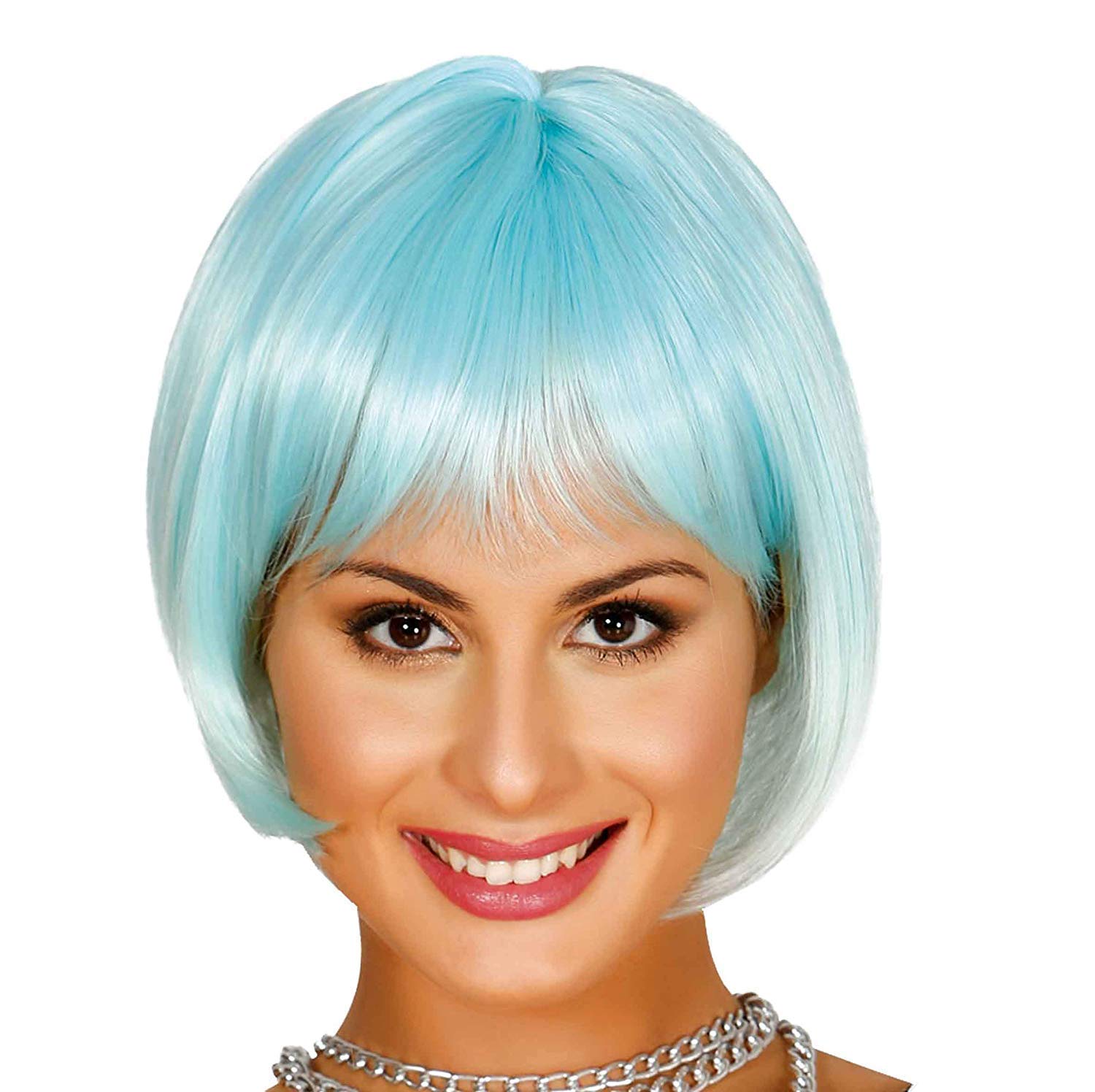 Faded Turquoise Wig Fancy Dress Accessory