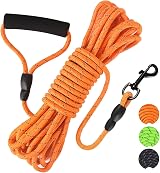 Vivifying Long Dog Lead 10M Reflective Floating with Soft Handle Orange