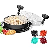 Chicken Shredder Tool Twist, Food-Grade Meat Shredder, Black | 2026 Pro, Visible Lid, Strong Anti-Slip Base, Ergonomic Handle