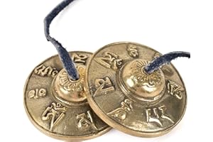 HAIOPS Tibetan Tingsha Cymbals Drawstring Meditation Chime Bells 6.5CM/ 2.6 Inch Chime Bells for Stress Relief, Meditation
